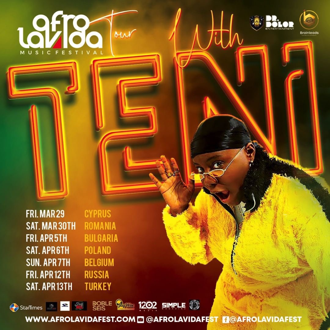 Photo of AFROLAVIDA MUSIC FESTIVAL SET TO TAKE OVER 10 COUNTRIES WITH TENI THE ENTERTAINER