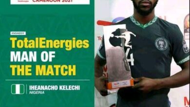 Photo of Kelechi Iheanacho wins Man of the Match award Against Egypt